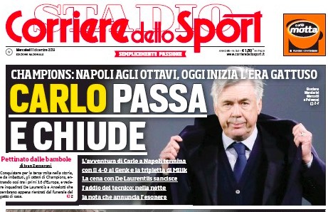 Corsport: Carlo passa e chiude, oggi inizia l’era Gattuso