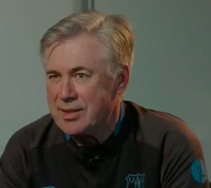 Ancelotti: “Felice del coro dei tifosi dell’Everton per me” (VIDEO)