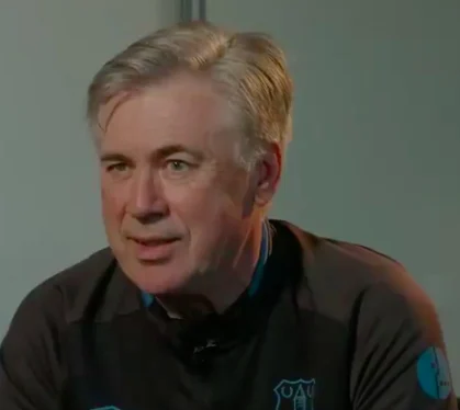 Ancelotti: “Felice del coro dei tifosi dell’Everton per me”