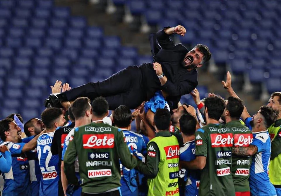 La squadra ha voluto che Gattuso portasse a casa la coppa