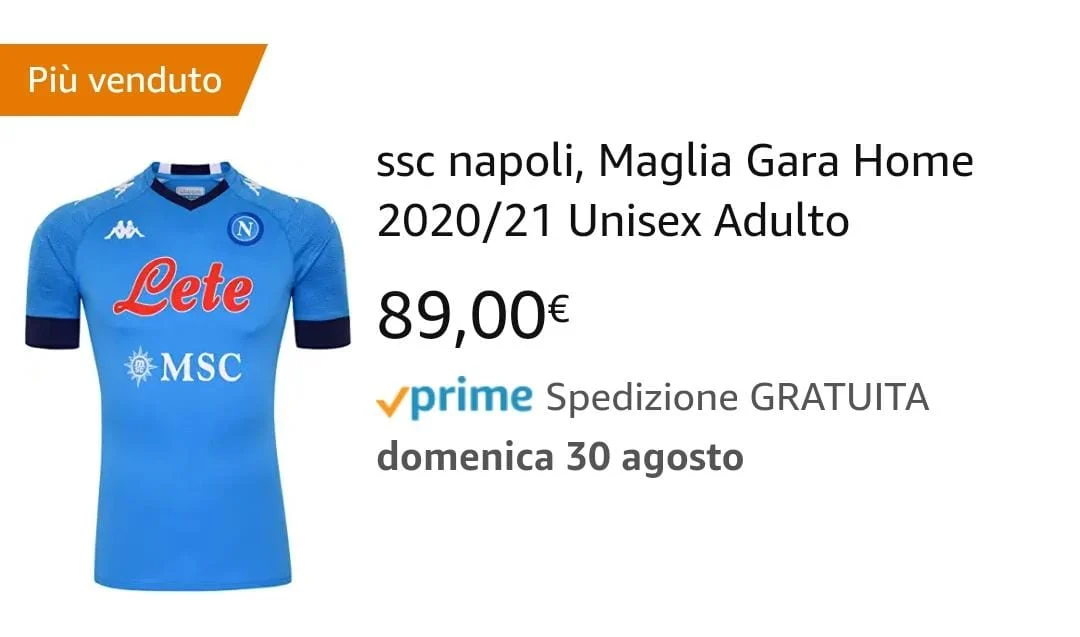 a ruba la maglia del Napoli