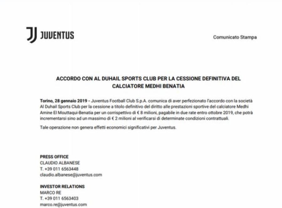 La Juve multata dalla Fifa per la cessione di Benatia: c’era una clausola contro il Napoli (e non solo) La Juve multata dalla Fifa per la cessione di Benatia: c’era una clausola contro il Napoli (e non solo)