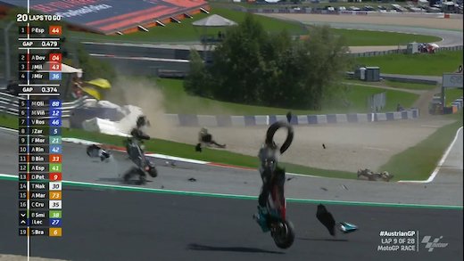 Terribile incidente in Moto Gp tra Zarko e Morbidelli (VIDEO) Terribile incidente in Moto Gp tra Zarko e Morbidelli (VIDEO)
