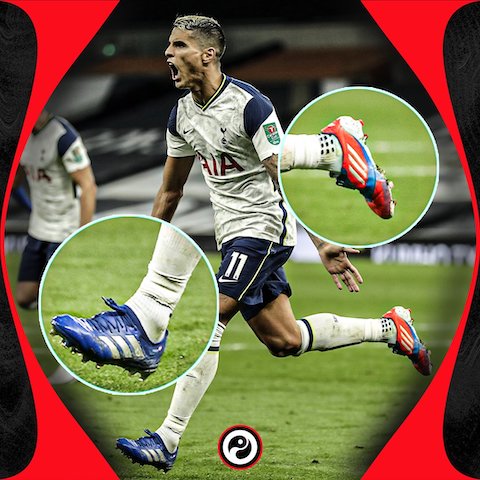 Lamela gioca e segna con due scarpe diverse Lamela gioca e segna con due scarpe diverse