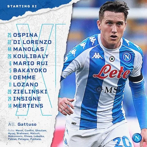 Inter-Napoli formazioni