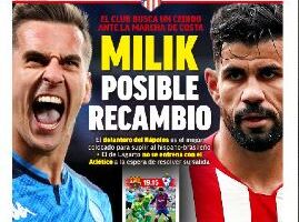 Marca: Atletico, Milik in pole per sostituire Diego Costa. Il Napoli non vuole cederlo alla Juve item-thumbnail