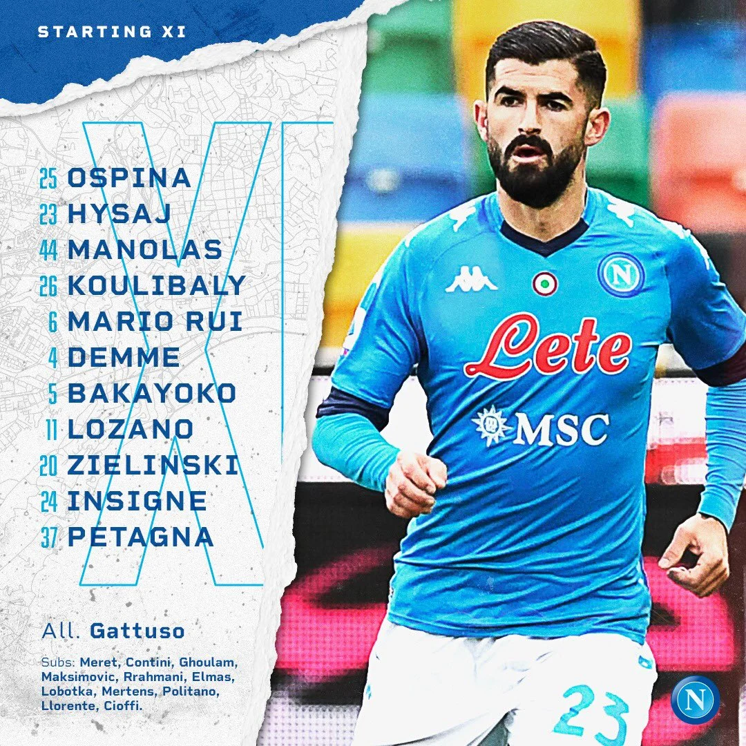 Napoli-Fiorentina formazioni