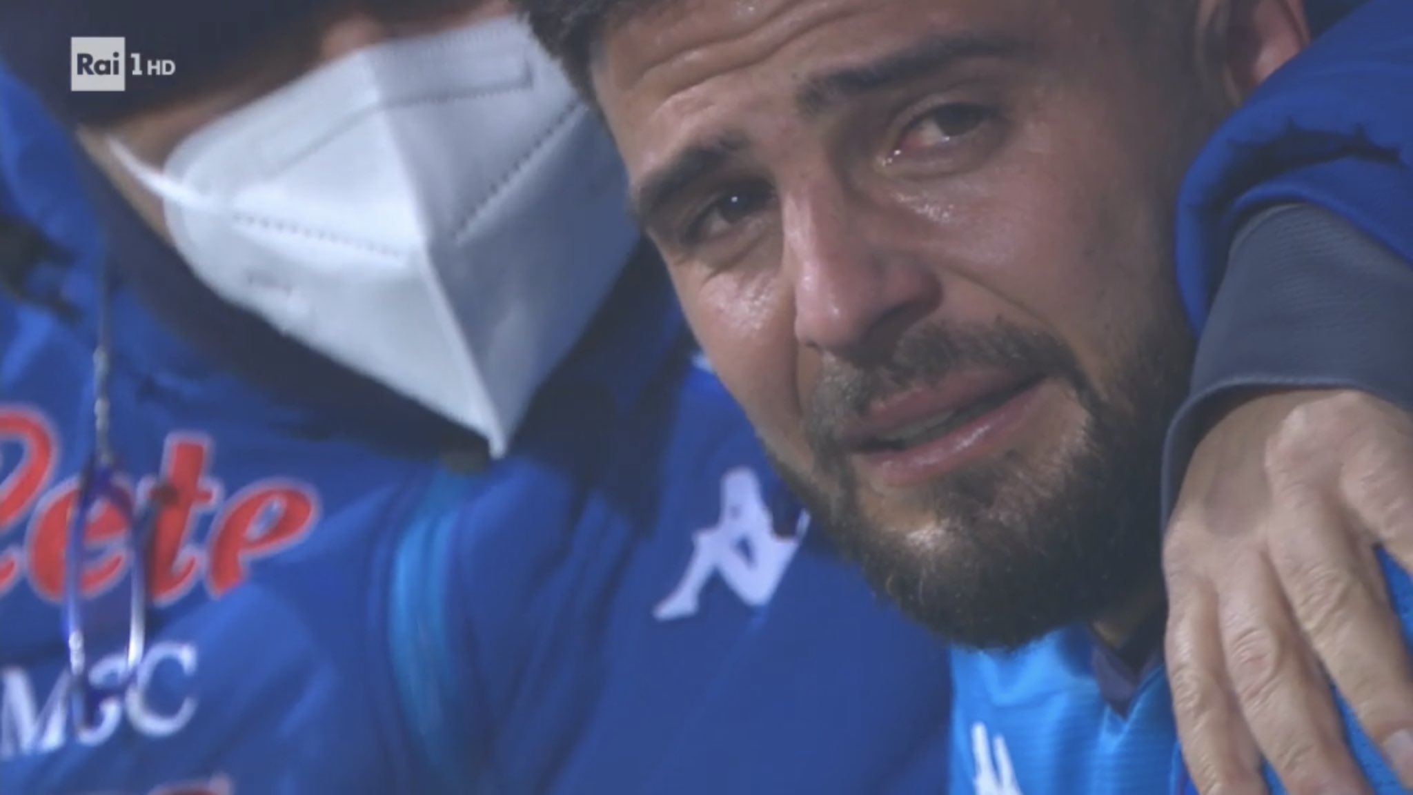 Juve-Napoli, Insigne in lacrime dopo il fischio finale