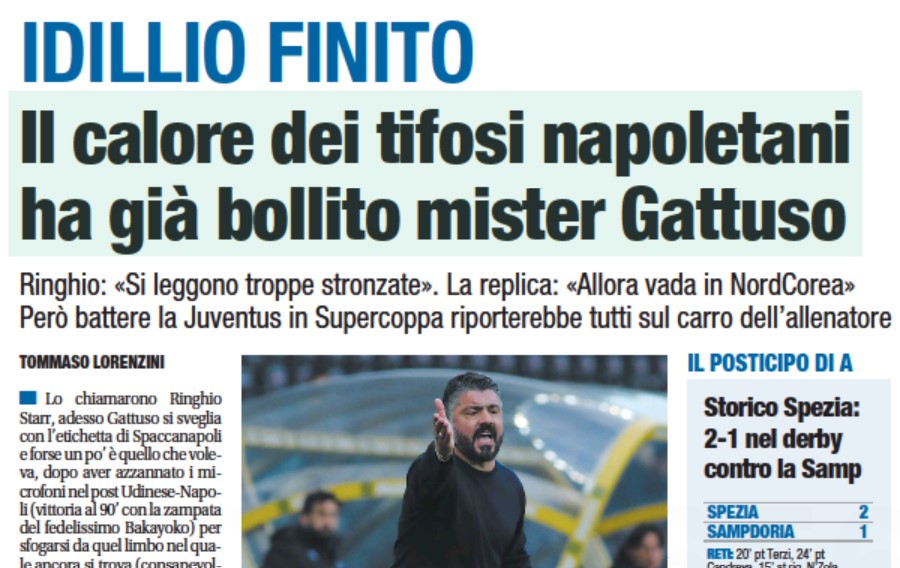 Gattuso su Libero