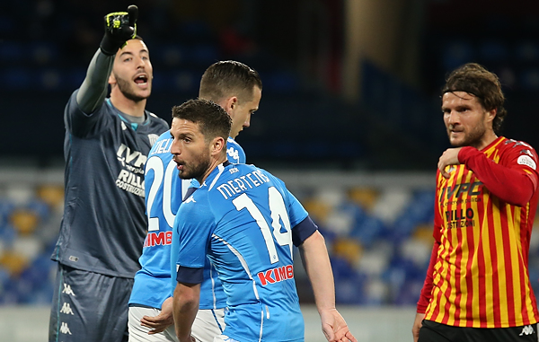 Mertens ha toccato 17 palloni in 69 minuti