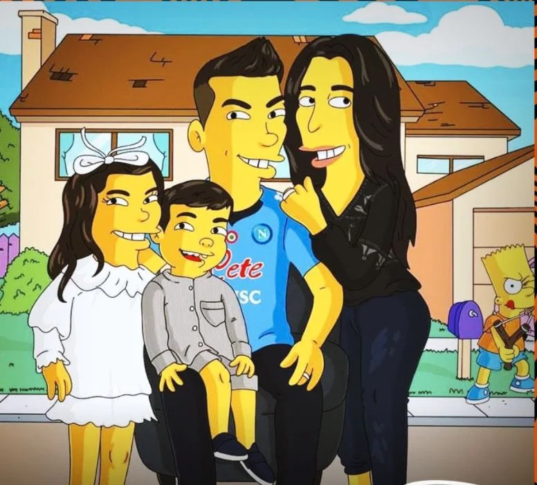 lozano viene ritratto in versione simpson