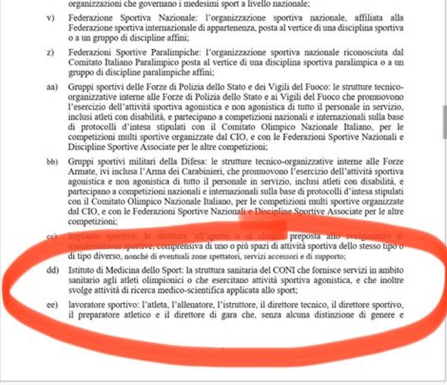 Le manine del governo Draghi, spunta comma su istituto medicina dello sport che passa a Malagò