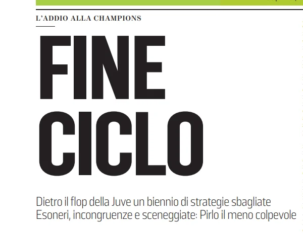 juve a fine ciclo