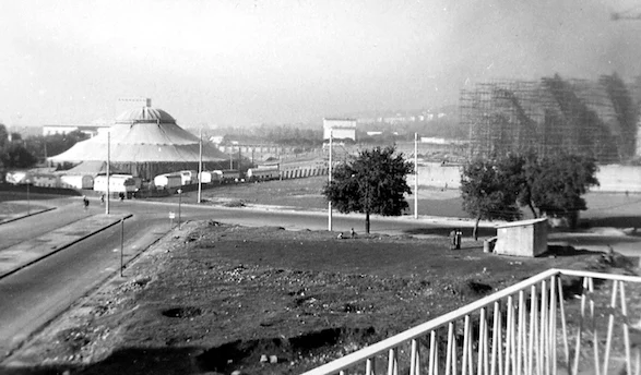 lo stadio San paolo in costruzione