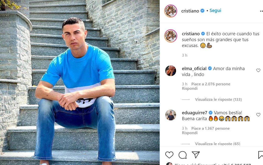 Ronaldo s’è trasformato in Quelo: «Il successo arriva quando i tuoi sogni sono più grandi delle scuse»