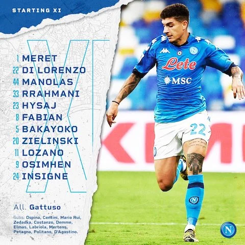 Napoli-Udinese formazioni