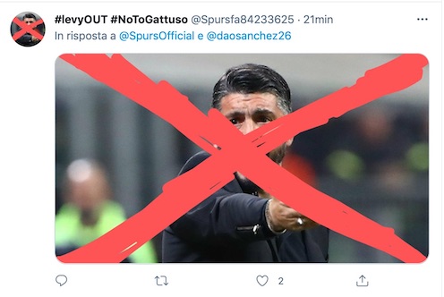 The Athletic: il Tottenham scarica Gattuso, decisive le proteste dei tifosi (#NoToGattuso)