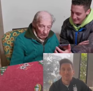 Il nonno centenario che annota tutti i gol di Messi: “È l’unica cosa che mi lega a mio nipote”