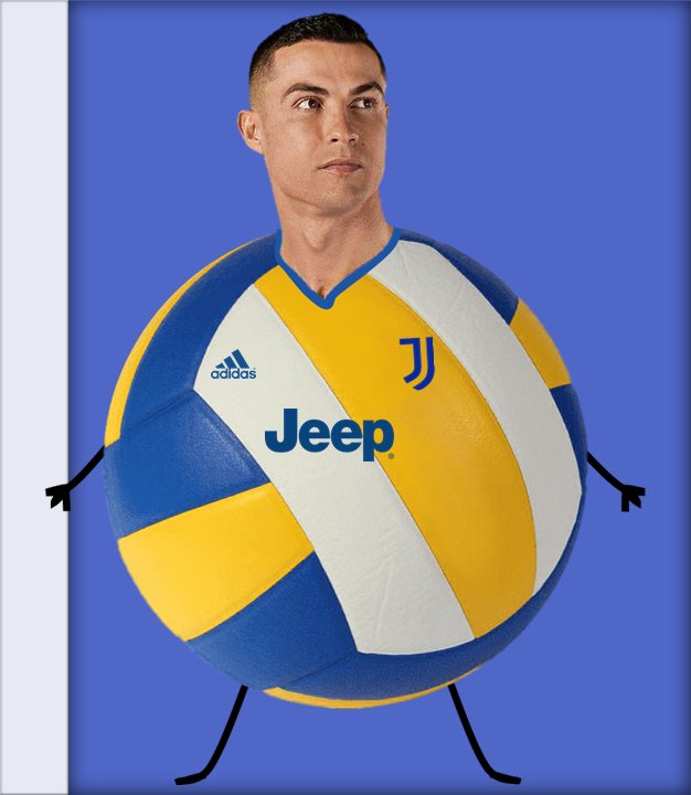 La Juve presenta la terza maglia, e sui social Ronaldo diventa un pallone da volley