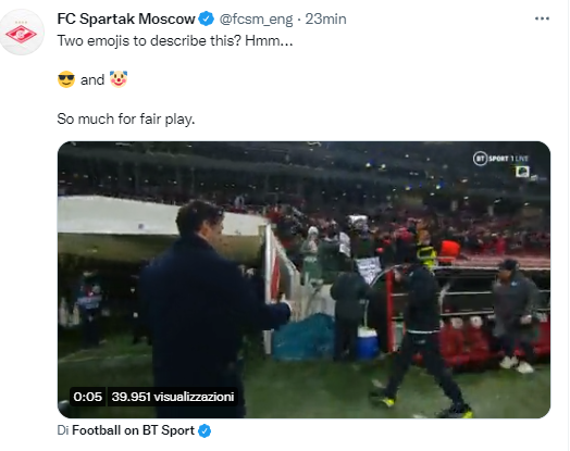 Lo Spartak Mosca dà del pagliaccio a Spalletti su Twitter Lo Spartak Mosca dà del pagliaccio a Spalletti su Twitter