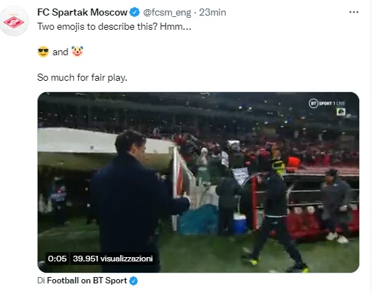 lo spartak dà del pagliaccio
