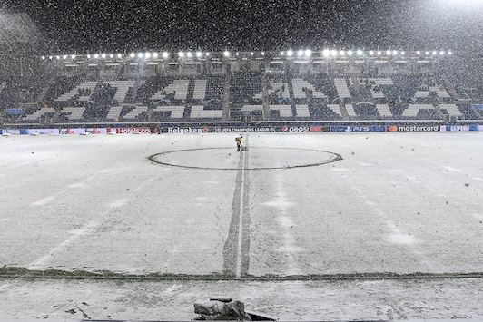 Atalanta-Villarreal a rischio rinvio per neve, la Uefa: «No, la partita si deve giocare»