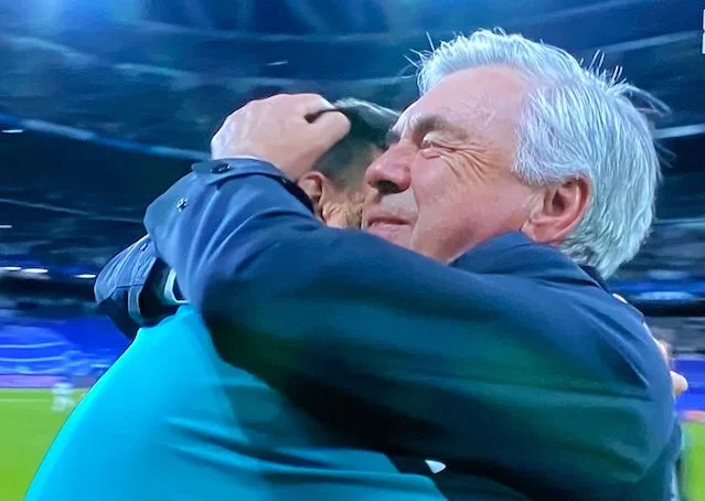 Ancelotti col figlio Davide