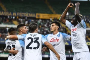 esultanza del Napoli a Verona