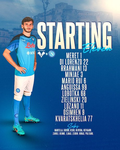 Verona-Napoli, formazioni: giocano Meret e Zielinski. Esordio in Serie A per Kim e Kvara Verona-Napoli, formazioni: giocano Meret e Zielinski. Esordio in Serie A per Kim e Kvara