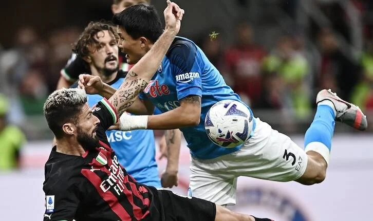 Kim, Giroud e Mario Rui Serie A champions