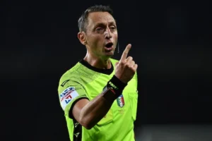Arbitri Abisso Giudice sportivo Napoli gol annullato al Lecce Napoli-Frosinone