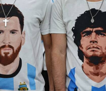 Adani Messi Maradona Telam