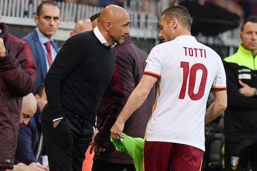 Spalletti: «Che bello parlare di nuovo con Totti, è stato innovativo e mi ha ispirato»