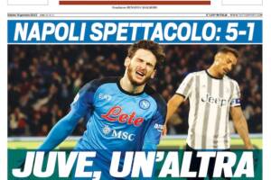 Tuttosport: vergogna Juventus, cancellare l’umiliazione di Napoli non sarà facile item-thumbnail