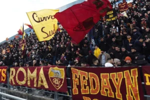 Fedayn Roma ultras partita curva sud