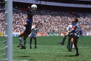 André Lecoq var Maradona shilton La Mano de Dios Luzzi