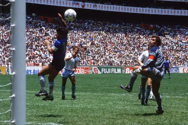 André Lecoq var Maradona shilton La Mano de Dios Luzzi