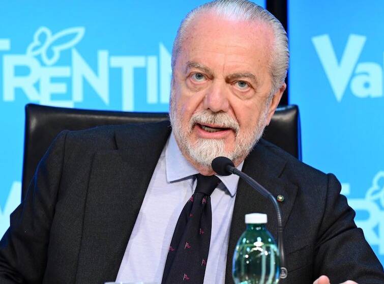 De Laurentiis è d’accordo con la Superlega: «il calcio in tv dev’essere gratis»