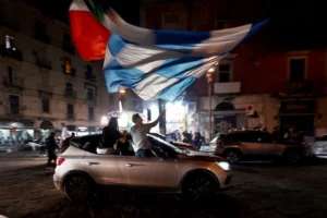 ho avuto paura a Lecco con la bandiera del Napoli