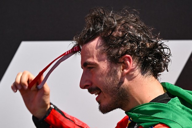 Bagnaia terzo al Gran Premio di San Marino: «Dopo metà gara ero distrutto»
