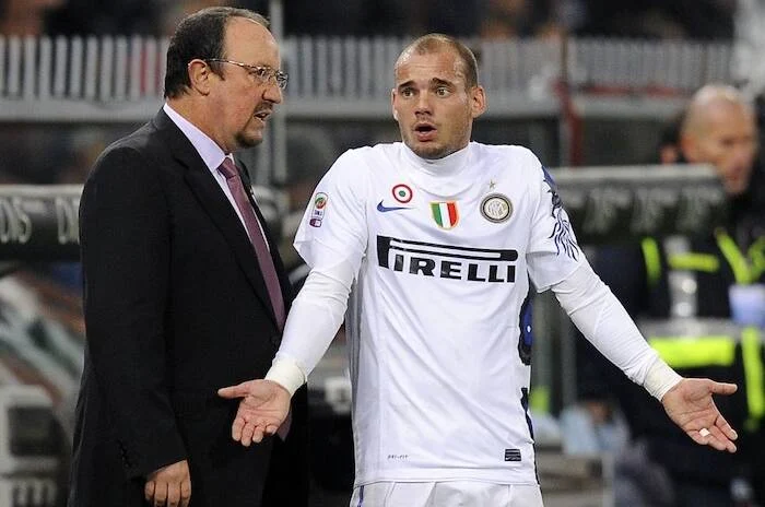 Benitez Sneijder i calciatori del Napoli Garcia