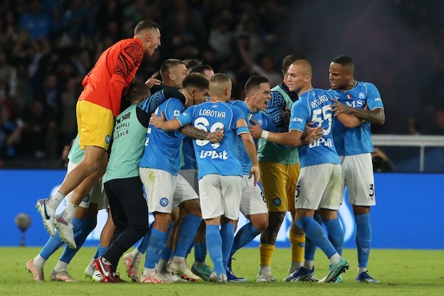 Il Napoli al nono posto per i punti raccolti in Champions dalla stagione 2021/22
