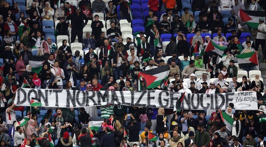 Supercoppa: durante Napoli-Fiorentina, le tv in tribuna stampa trasmettevano Palestina-Emirati