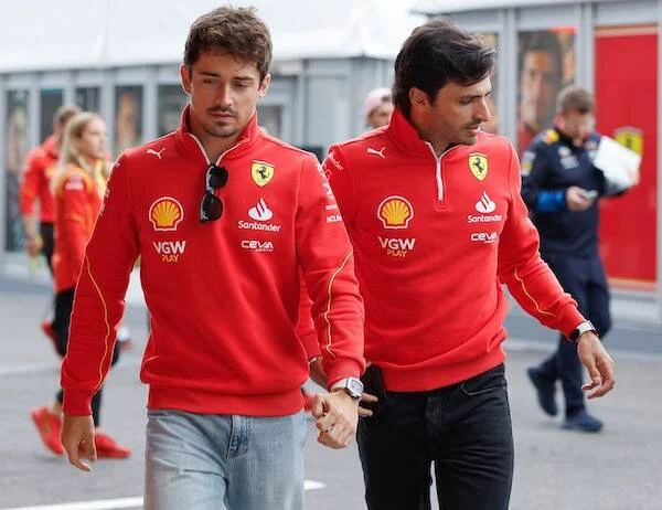 Sainz Leclerc Ferrari