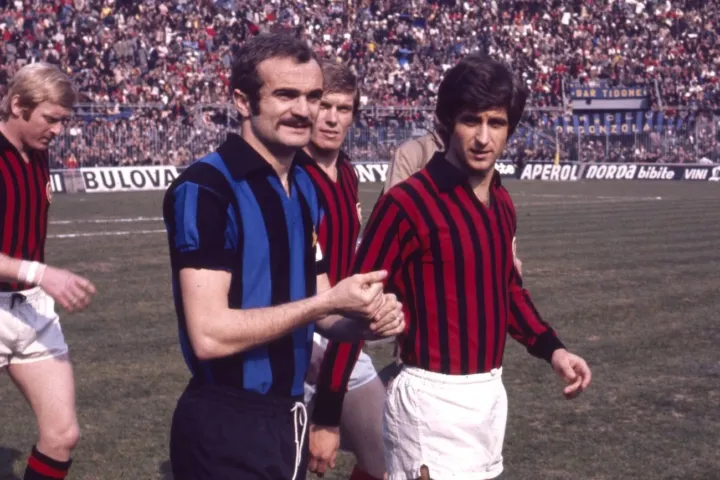 Sandro Mazzola e Gianni Rivera sostituzioni Rivera