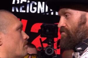 Fury e Usyk si sono guardati negli occhi, in silenzio, per 11 minuti (senza ridere) item-thumbnail