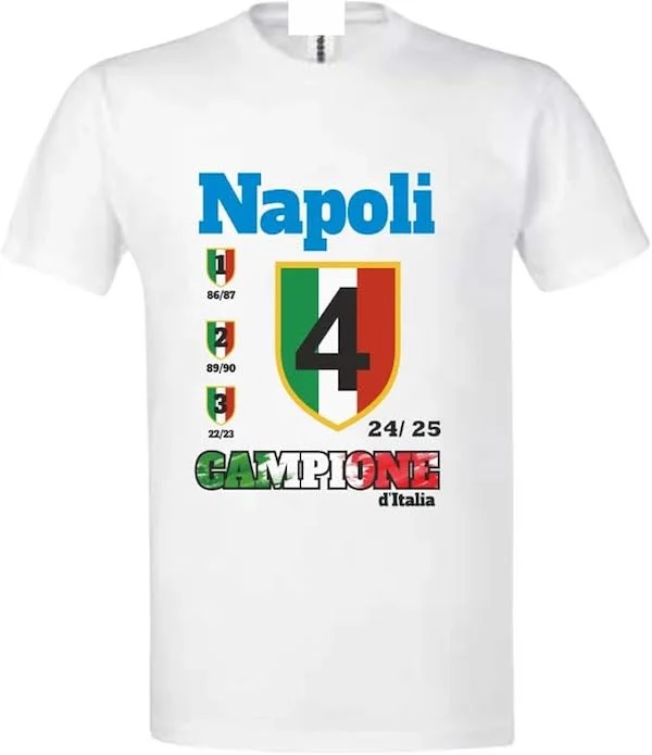 Su Amazon le magliette per il quarto scudetto del Napoli Su Amazon le magliette per il quarto scudetto del Napoli
