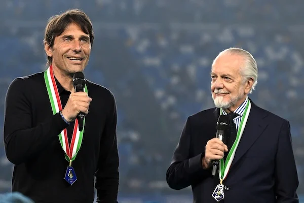 Conte: «De Laurentiis ha capito gli errori, non sono rimasto a Napoli per mia moglie» Conte: «De Laurentiis ha capito gli errori, non sono rimasto a Napoli per mia moglie»