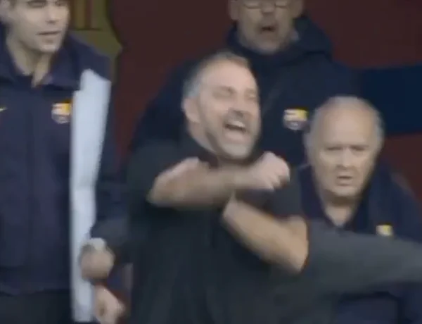 Il Barcellona vince al 94esimo e al gol Flick fa il gesto dell’ombrello contro l’arbitro VIDEO Il Barcellona vince al 94esimo e al gol Flick fa il gesto dell’ombrello contro l’arbitro VIDEO