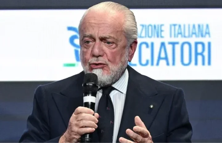 Aurelio De Laurentiis presidente della Ssc Napoli che parla